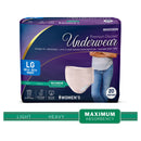 McKesson Premium Discreet Underwear for Women, Maximum Absorbency, Large (Case of 80)