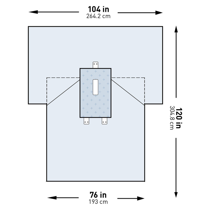 McKesson Sterile Laparotomy Drape, 104 x 76 x 120 Inch (Case of 13)