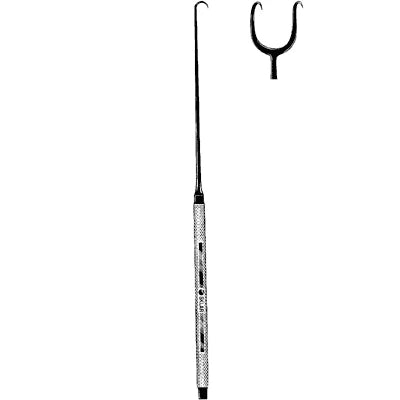 Sklar Black Laser Joseph Skin Hook - Sharp, 2 Prongs, 10mm - 90-1054 