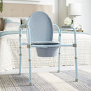 McKesson Folding, Fixed Arm, Steel Commode Chair, 17 – 23 Inch 