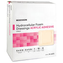 McKesson Acrylic Adhesive with Border Foam Dressing, 6 x 6 Inch (Case of 100)