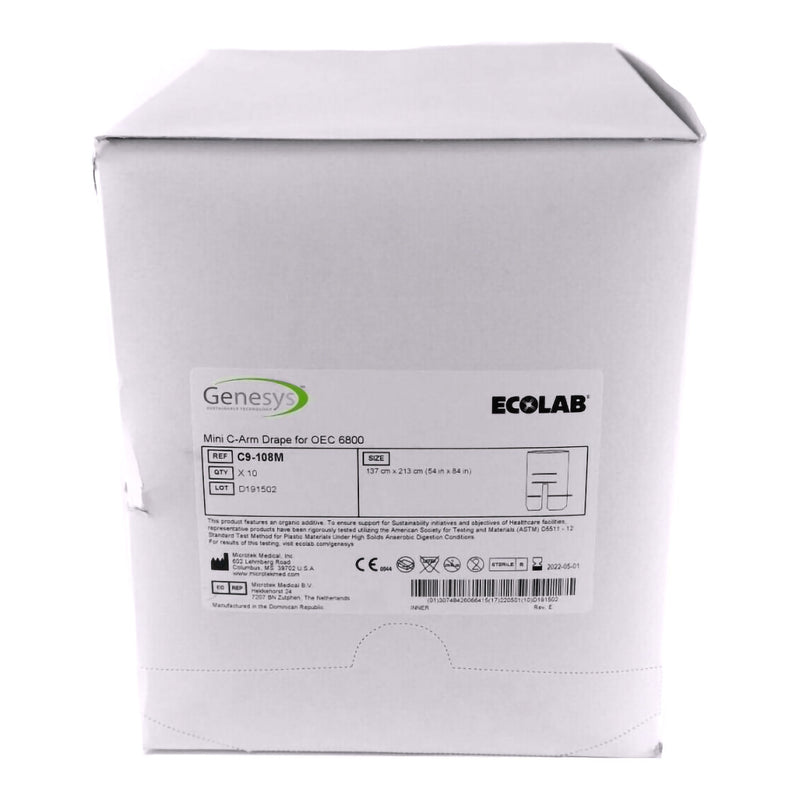 Genesys/Ecolab Mini C-Arm Drape for GE OEC 6800, 54 x 84 Inch (Case of 20)