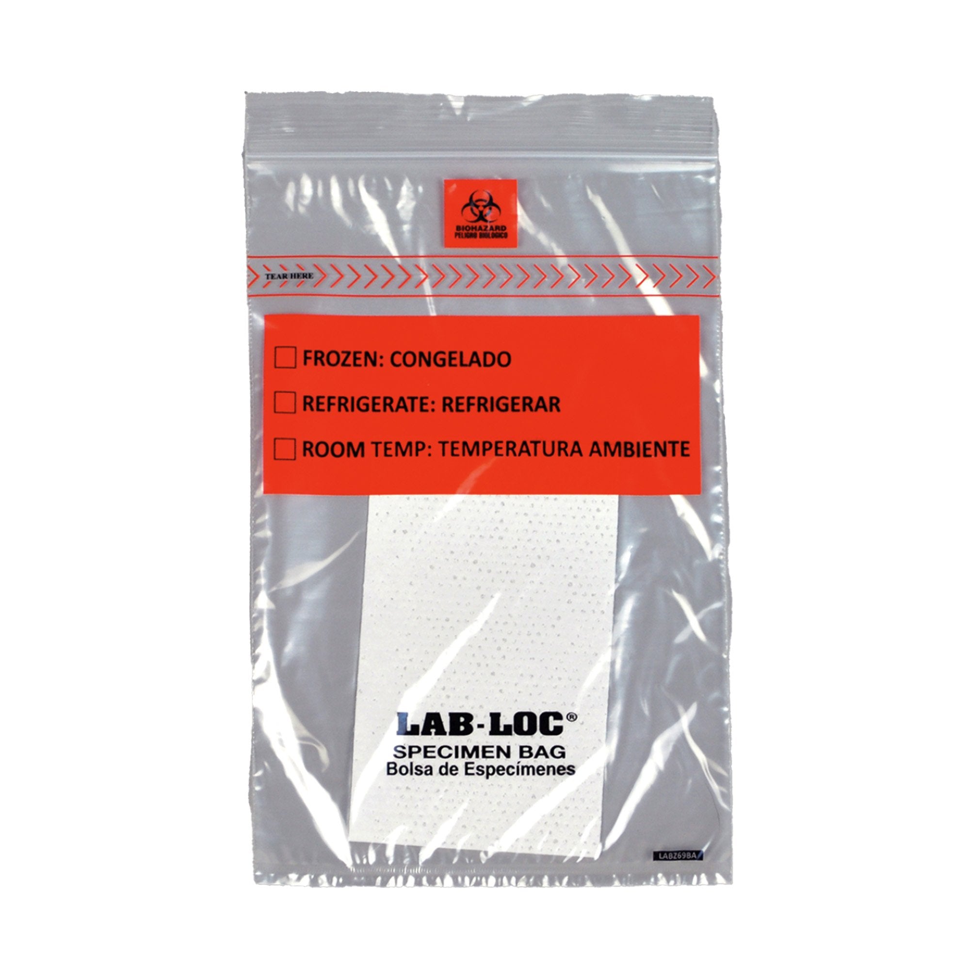 Elkay Plastics Lab-Loc Specimen Transport Bag, Document Pouch, Absorbent Pad, Zip Close, 6 x 9 (1000/CS) 