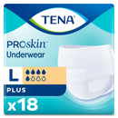 Essity HMS North America Inc Tena ProSkin Plus Fully Breathable Absorbent Underwear, Large (72/CS)