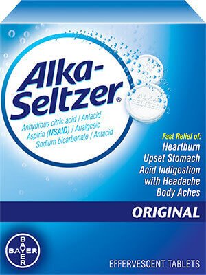 Alka-Seltzer Buffered Aspirin Effervescent Tablets Original (Bottle of 24)