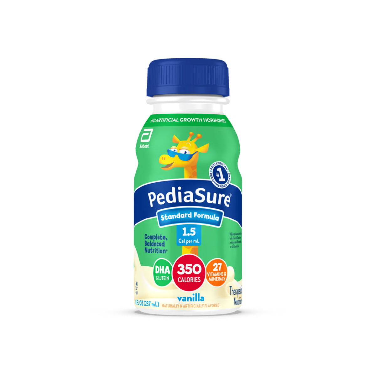 Pediatric Tube Feeding Formula PediaSure Standard Formula 1.5 Cal Vanilla 8 oz. Bottle Liquid Calories (Case of 24)