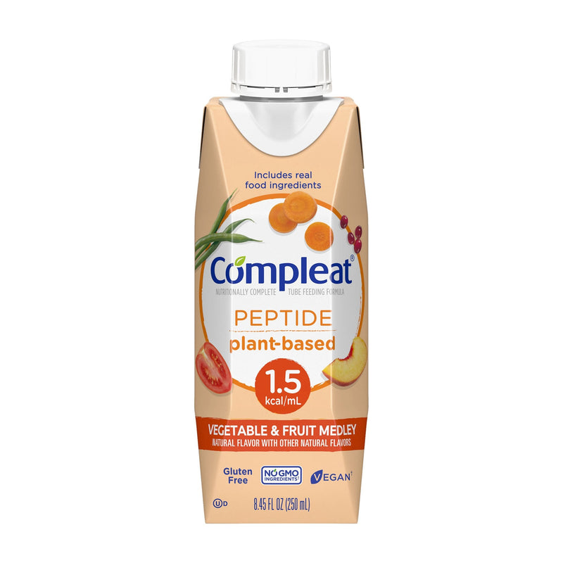 Nestle Healthcare Nutrition Compleat Peptide 1.5 Cal Plant-Based Tube Feeding Formula, 8.45-ounce carton (24/CS) 