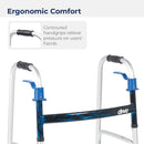 Drive DeVilbiss Healthcare drive Aluminum Dual Release Folding Walker, 32 – 39 Inch Height 