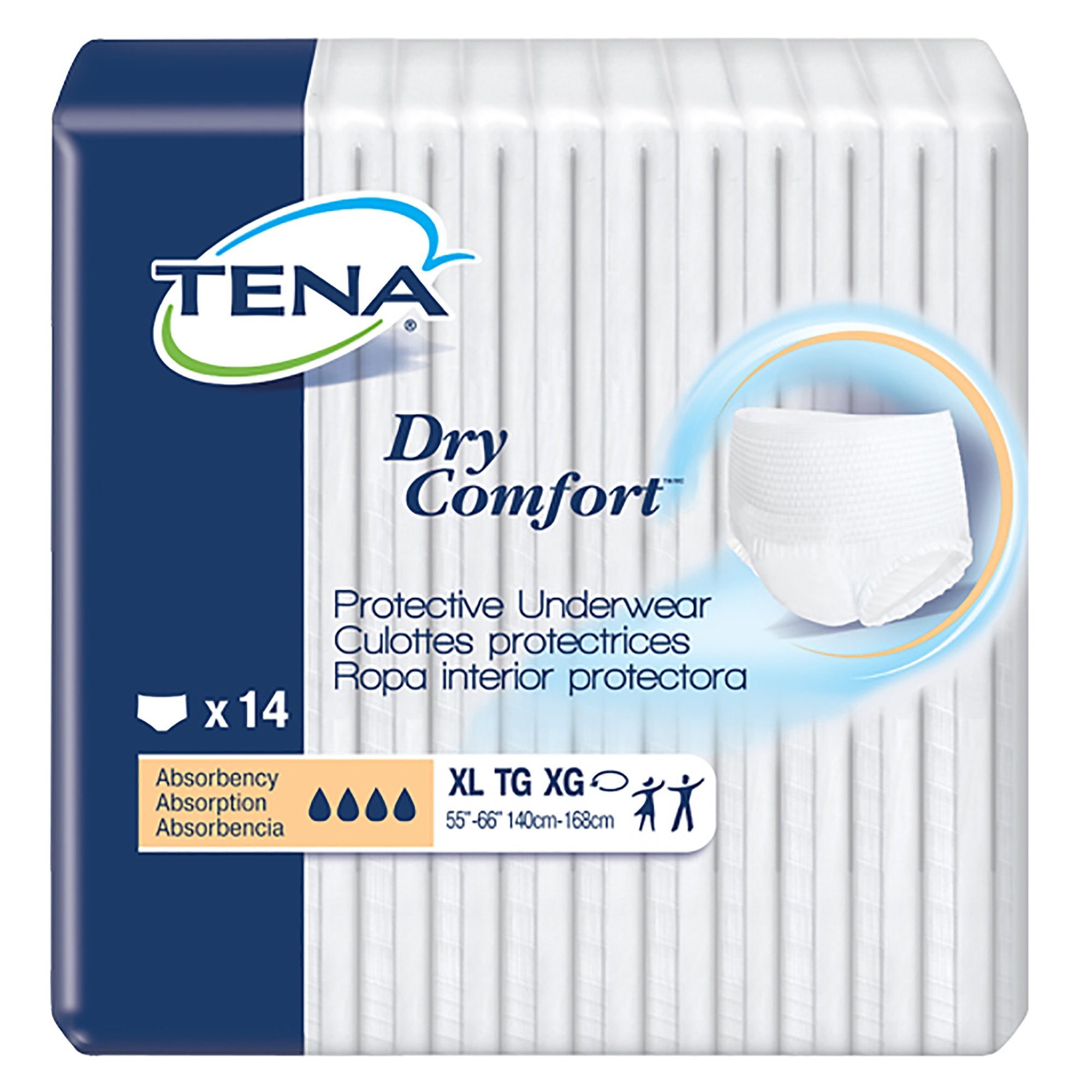 Essity HMS North America Inc Tena Dry Comfort Absorbent Underwear, Extra Large (56/CS) 