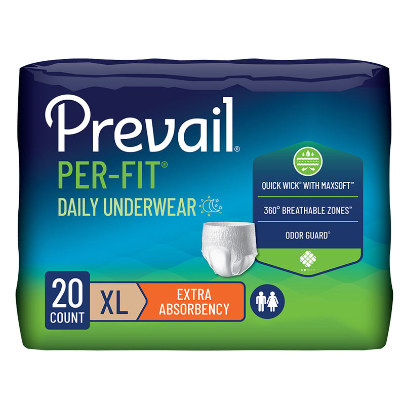 Prevail Per-Fit Daily Underwear, X-Large (Case of 80)