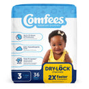 Attends Comfees Premium Diapers, Unisex, Baby, Tab Closure, Size 3 (144/CS) 