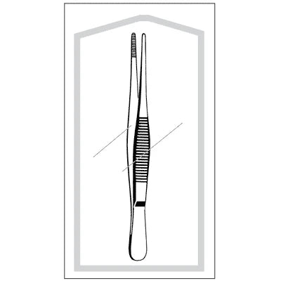 Merit Sterile Dressing Forceps - 5", Straight, Serrated, Disposable, CS 25 - 96-2569m 