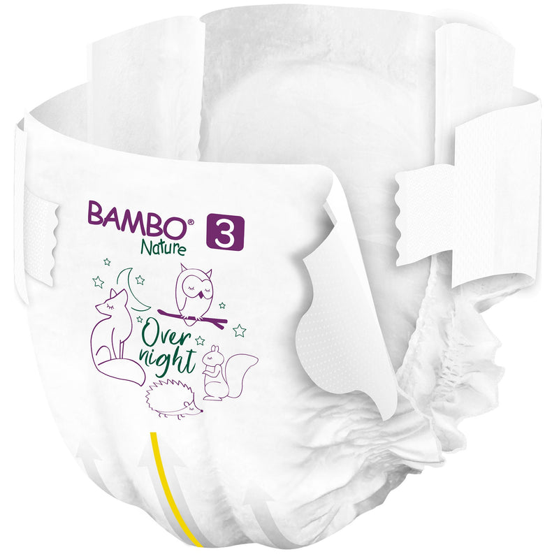 Bambo Nature Overnight Diapers, Size 3 (26/PK)