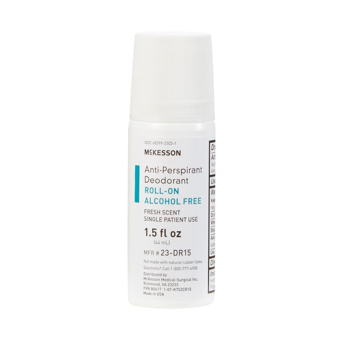 McKesson Antiperspirant / Deodorant, Fresh Scent, 1.5 oz Roll-On (Case of 96)