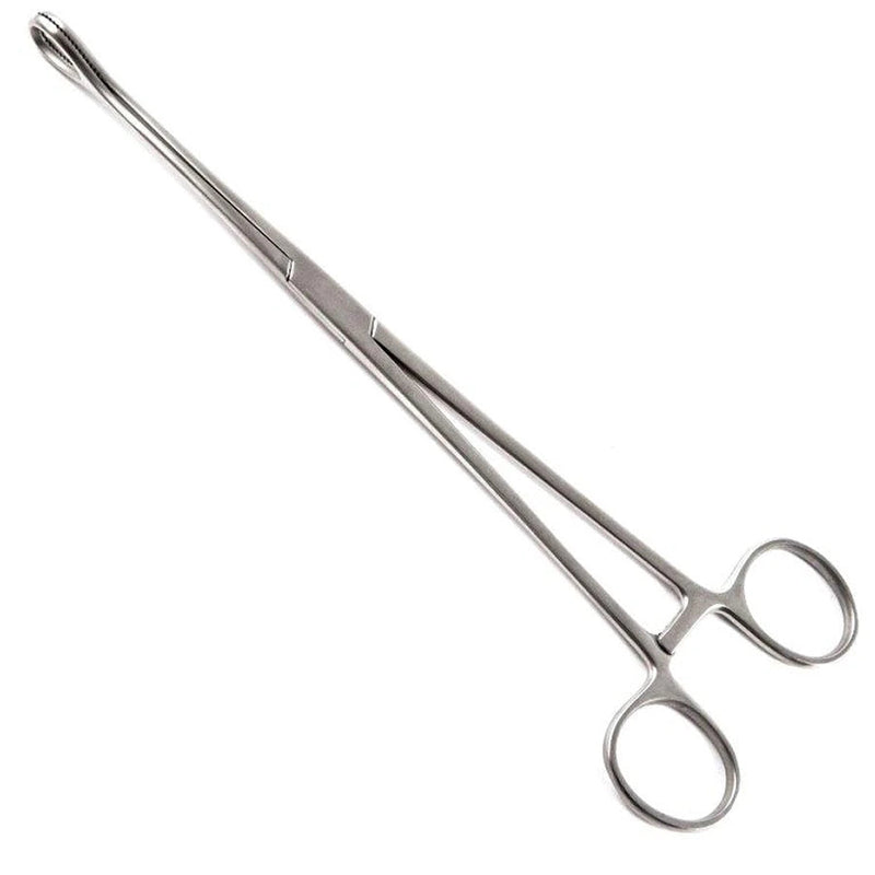 Econo Foerster Sponge Forceps - 9-1/2", Curved, Serrated, Disposable, BX 12 - 21-586 