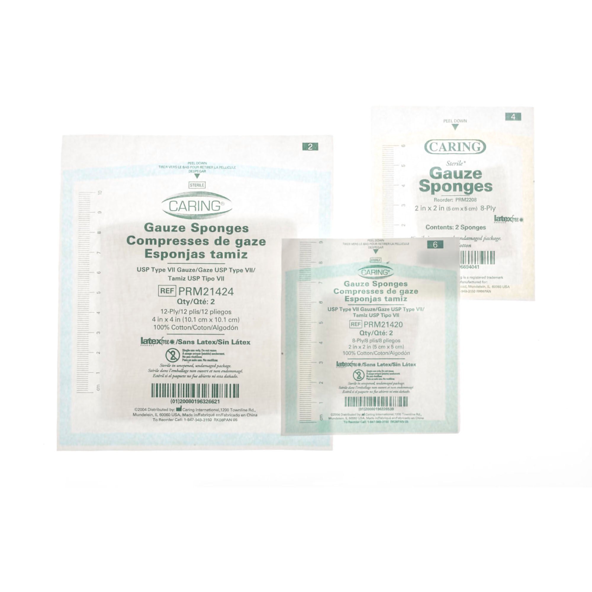 Medline Sterile Gauze Sponge, 3 x 3 Inch, 12-Ply (Case of 1200)