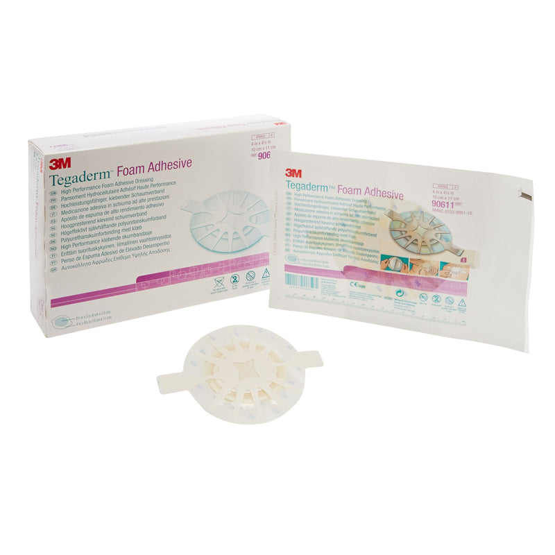 Solventum Corporation 3M Tegaderm High-Performance Foam Dressing Adhesive, 4 x 4½ Inch (40/CS)