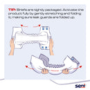 Seni Super Plus Overnight Heavy Absorbency Incontinence Brief, Extra Large (Case of 32)