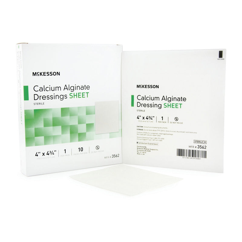 McKesson Brand McKesson Calcium Alginate Dressing, 4 x 4¾ inch (100/CS)