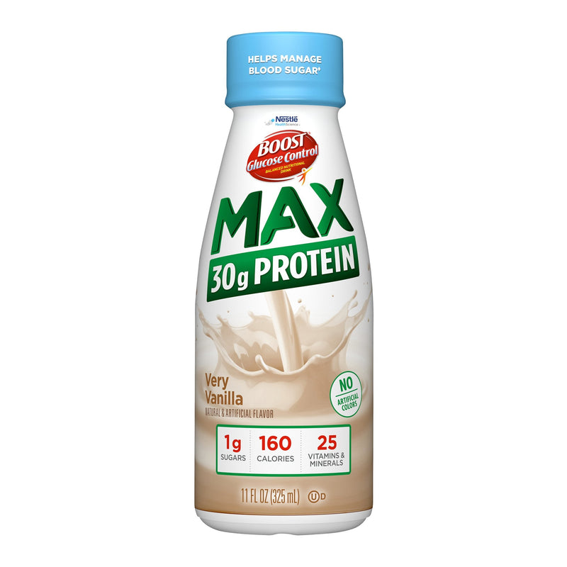Nestle Healthcare Nutrition Boost Glucose Control Max Vanilla Balanced Nutritional Drink, 11-ounce Bottle (12/CS) 