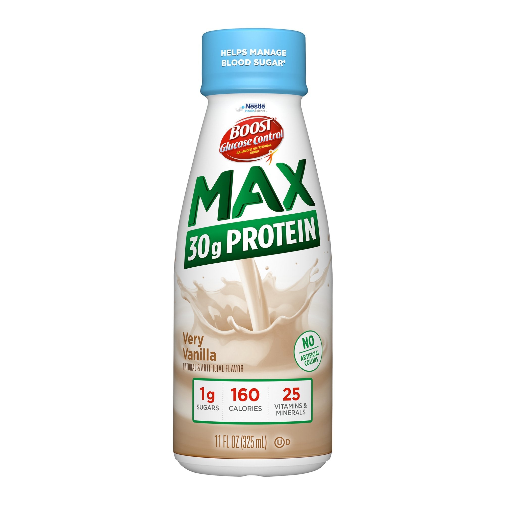 Nestle Healthcare Nutrition Boost Glucose Control Max Vanilla Balanced Nutritional Drink, 11-ounce Bottle (12/CS) 
