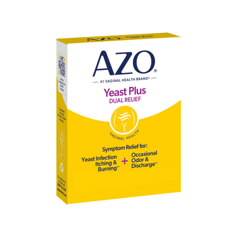 AZO Yeast Plus Dual Relief for Yeast Infection Itching and Burning