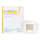 DermaView II Island Transparent Film Dressing with Pad, 3.5 x 4 Inch (Box of 25)