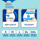 Essity HMS North America Inc Tena ProSkin Plus Fully Breathable Absorbent Underwear, Large (72/CS)