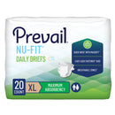 Prevail Nu-Fit Incontinence Brief, Heavy Absorbency, Extra Large (Case of 80)