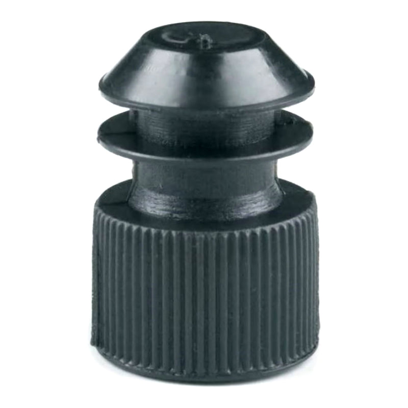 Tube Closure McKesson Flanged Plug Cap 13 mm Diameter NonSterile Black (Case of 20000)