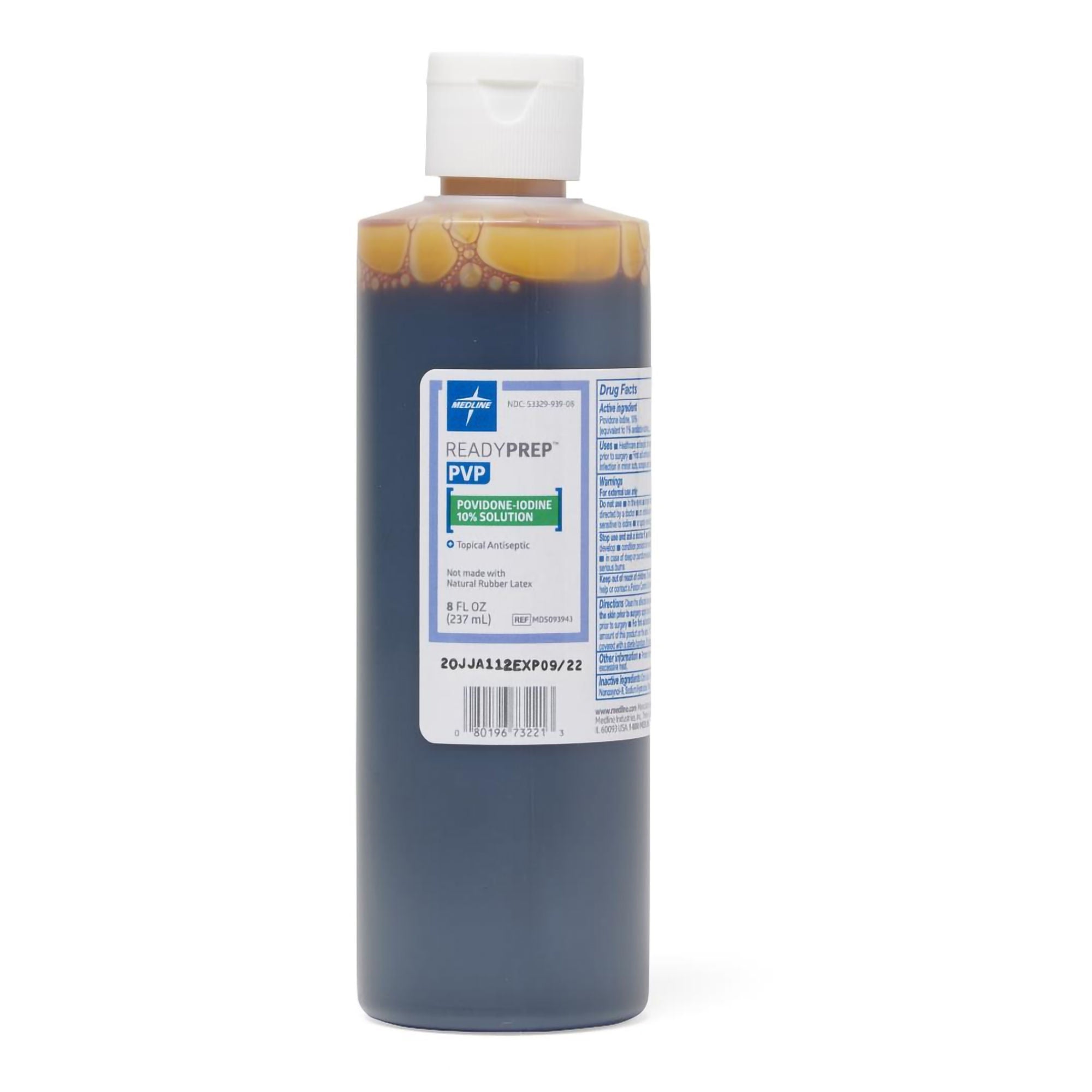 Skin Prep Solution ReadyPrep 8 oz. Bottle 10% Strength Povidone-Iodine NonSterile (Case of 24)
