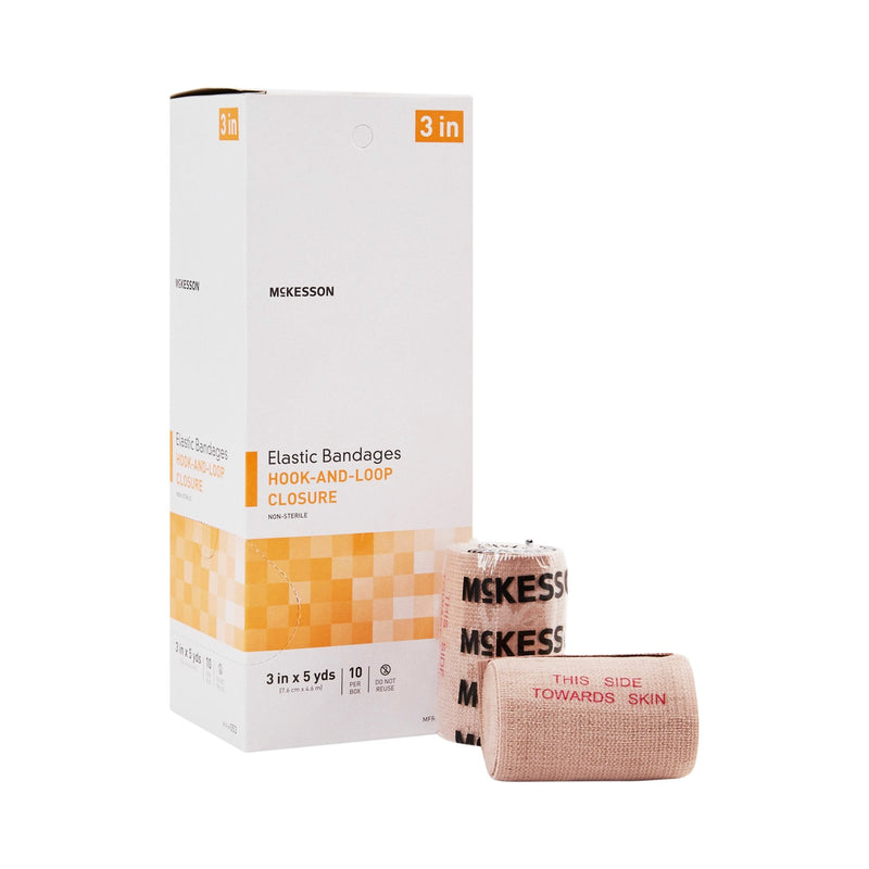 McKesson Brand McKesson hook-and-loop closure Elastic Bandage, 3 Inch x 5 Yard (50/CS) 