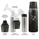 Ceres Chill OG Stainless Steel Breast Milk Chiller Container, Black (Case of 12)