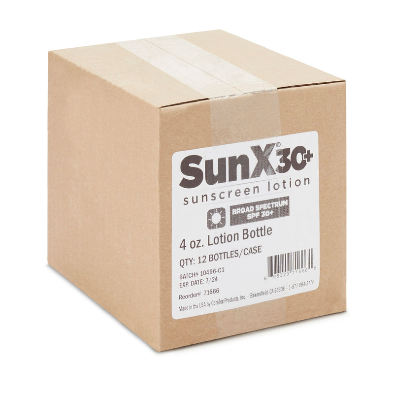 SunX SPF 30+ Sunscreen, 4-ounce Bottle (12/CS)