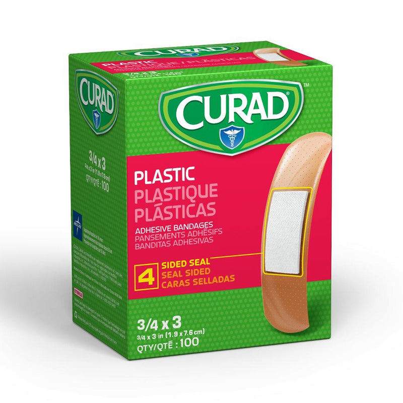 Curad Tan Adhesive Strip, 3/4 x 3 Inch (Case of 1200)
