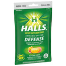 Halls Defense Dietary Supplement Drops Sugar Free Assorted Citrus (Bag of 25)