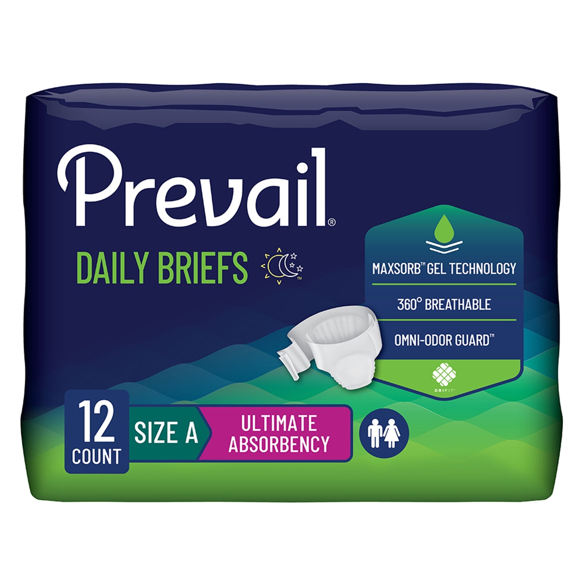 First Quality Products LLC Prevail Bariatric Ultimate Absorbency Incontinence Brief, Size A (48/CS) 