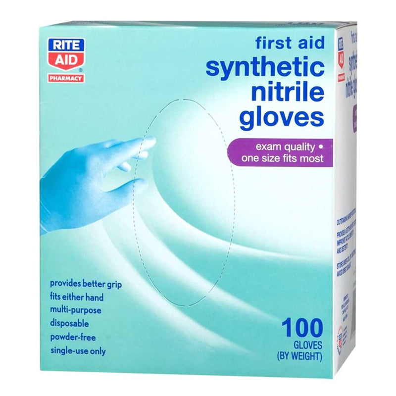 Rite Aid Nitrile Exam Glove, Medium, Blue (Case of 1000)