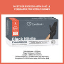 CareStock Nitrile Exam Glove, Large, Black (Case of 2500)
