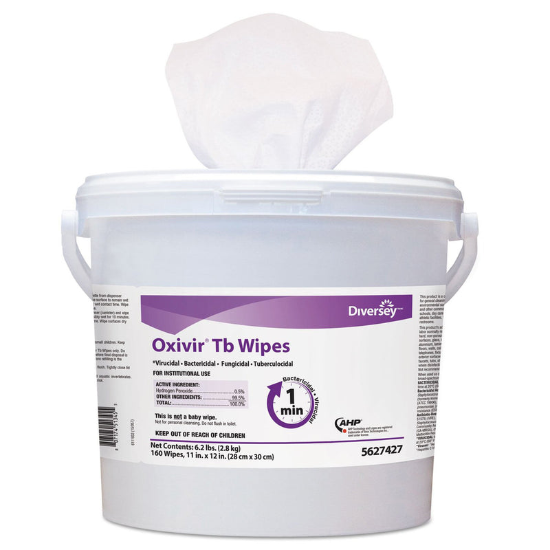 Diversey Oxivir Tb Surface Disinfectant Wipes, 160 count (Case of 640)