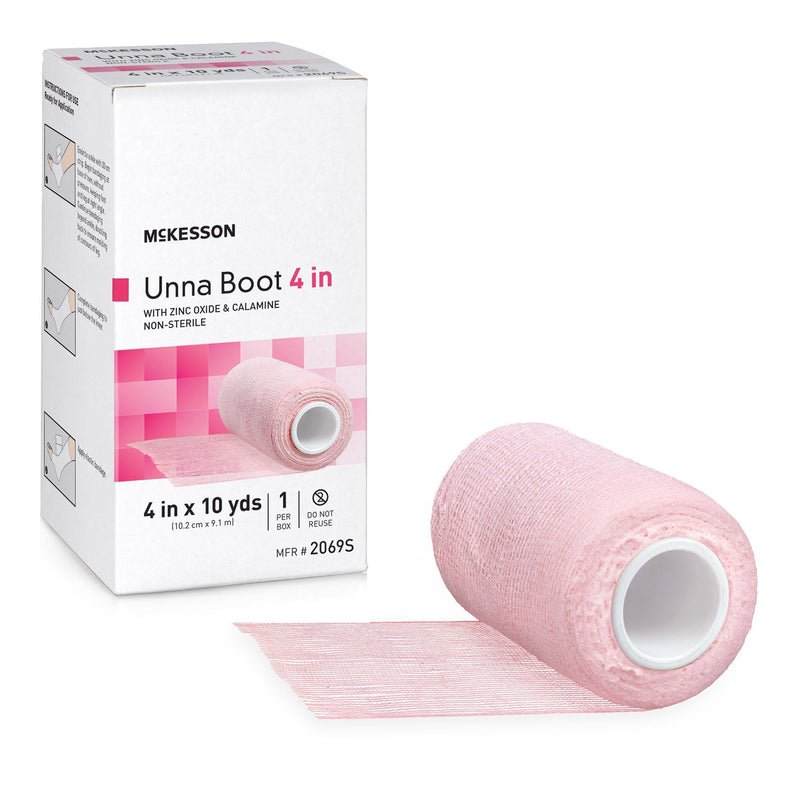 McKesson Zinc Oxide / Calamine Unna Boot, 4 Inch x 10 Yard (Case of 12)