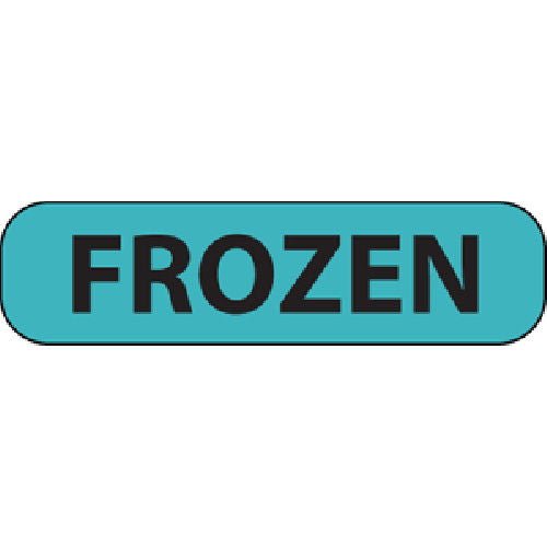 Pre-Printed Label MedVision Laboratory Use Blue Paper FROZEN Black Temperature Control 3/8 X 1-7/16 Inch (Each)