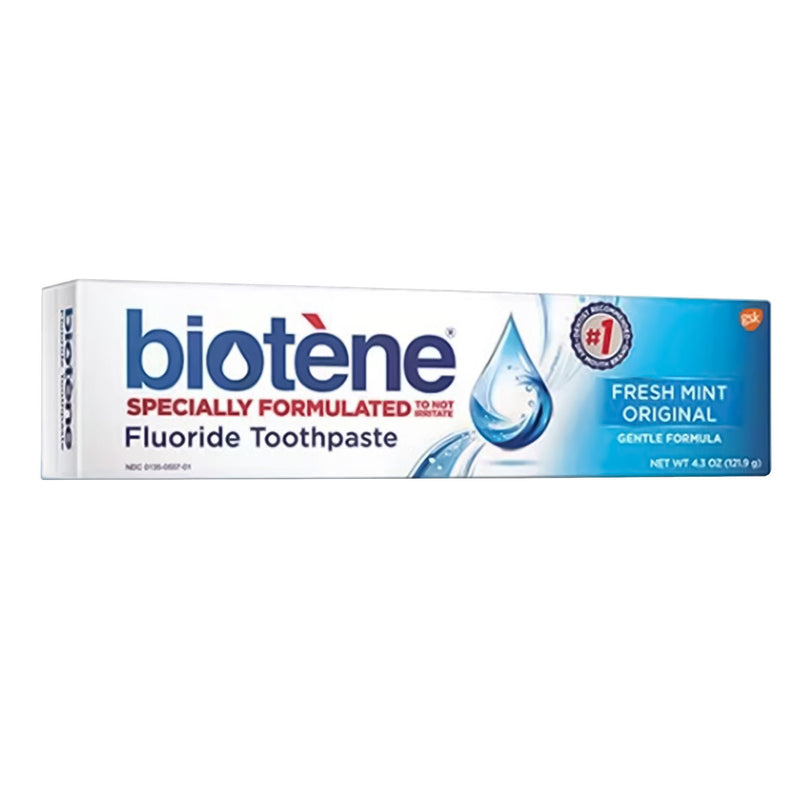 Biotène Fluoride Toothpaste, Fresh Mint, 4.3-ounce Tube (Each)