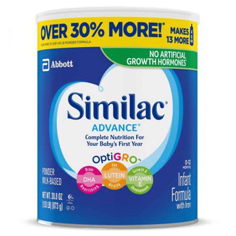 Infant Formula Similac Advance Unflavored 30.8 oz. Can Powder Iron (Case of 6)