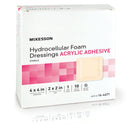 McKesson Acrylic Adhesive with Border Foam Dressing, 4 x 4 Inch (Case of 100)