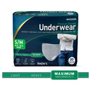 McKesson Premium Discreet Underwear for Men, Maximum Absorbency, Small/Medium (Case of 80)