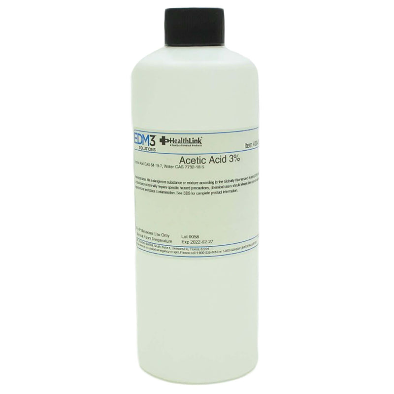 EDM 3 LLC Chemistry Reagent Acetic Acid Organic Acid 3% 16 oz. 