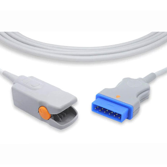 Cables and Sensors GE Marquette Compatible Direct-Connect SpO2 Sensor  Adult Clip