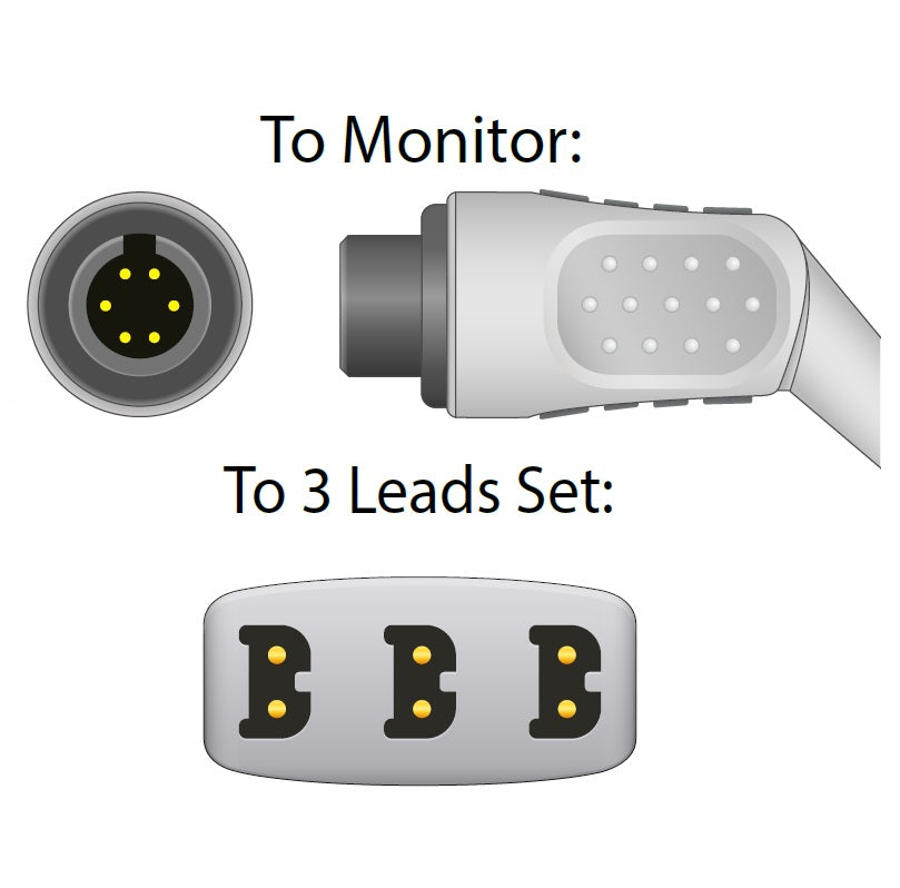 Cables and Sensors LL Style ECG Trunk Cable - 1