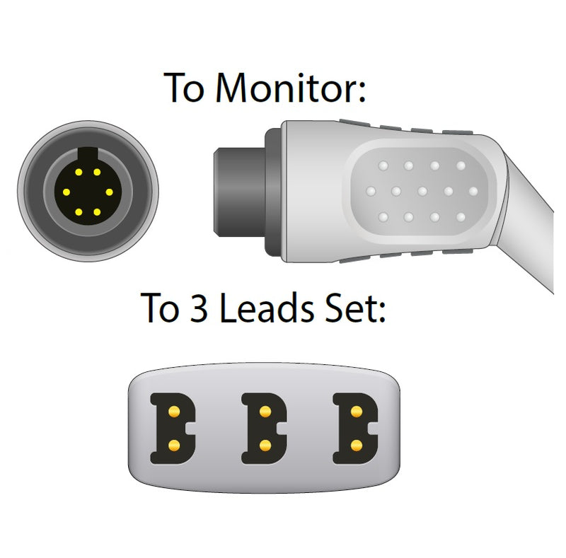 Cables and Sensors LL Style ECG Trunk Cable - 1